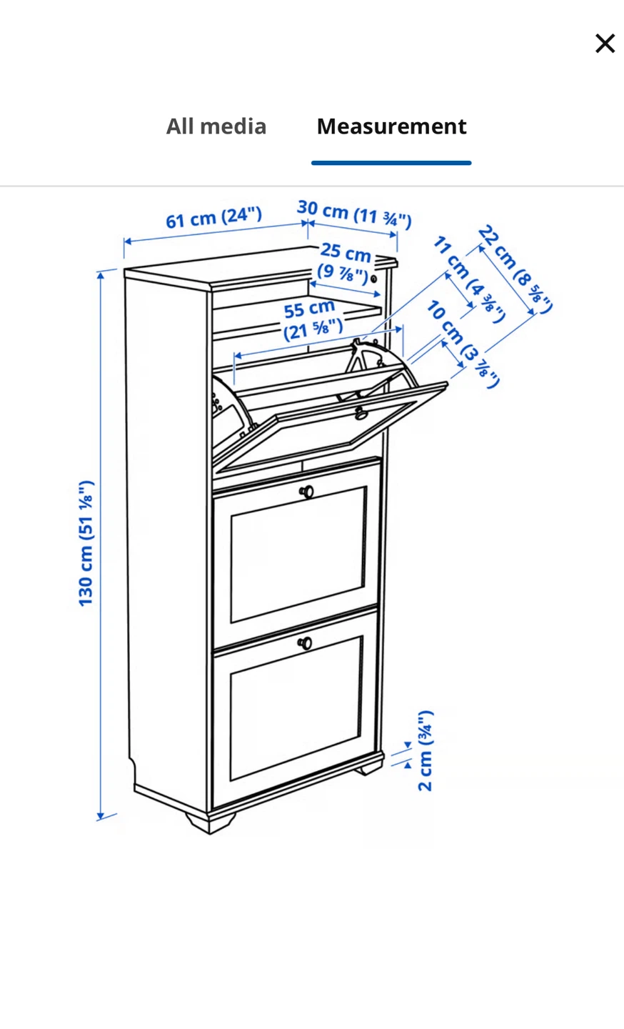 White 3-Tier Shoe Cabinet - photo 2