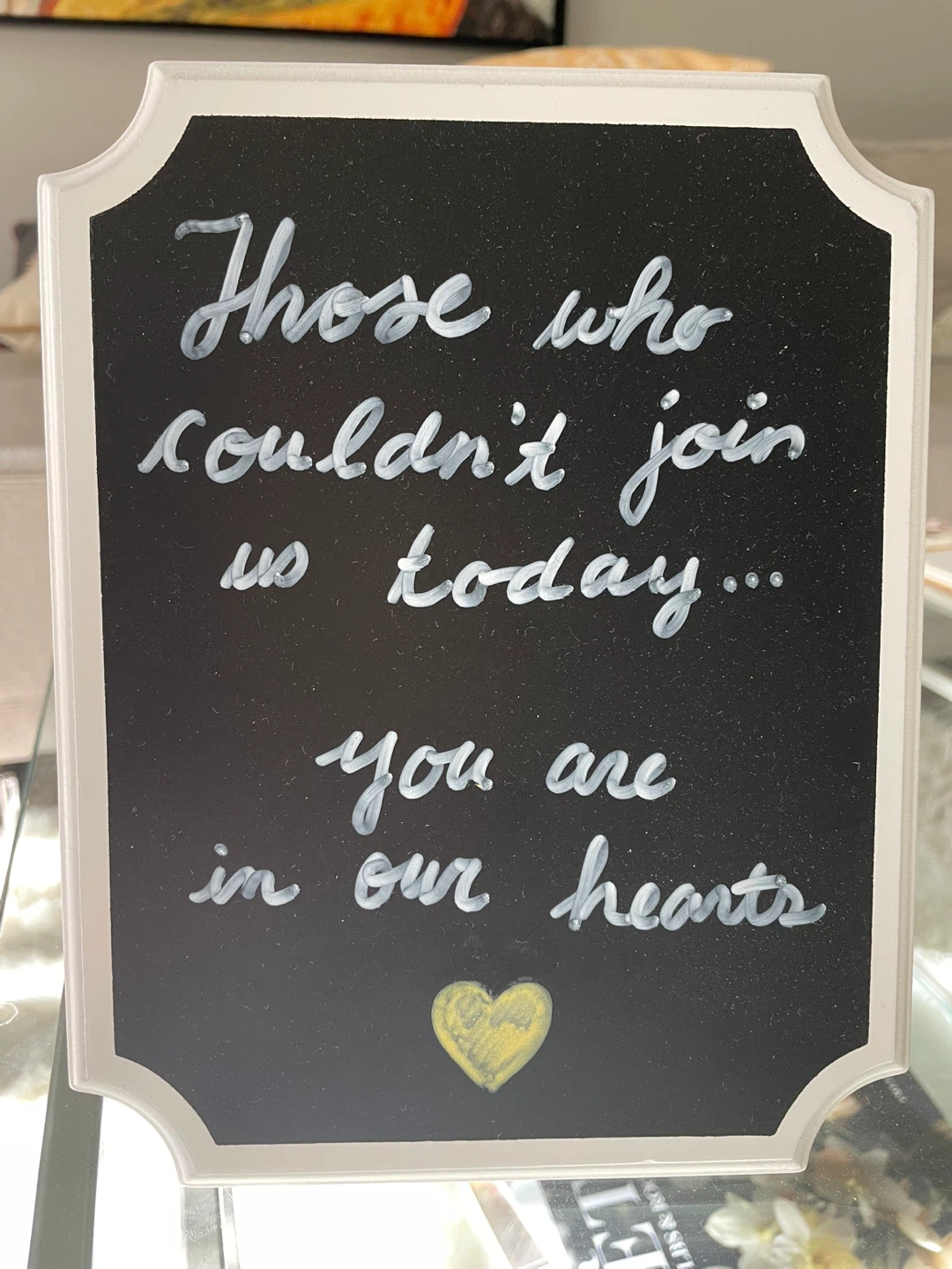 Memorial Sign Decorative Chalkboard