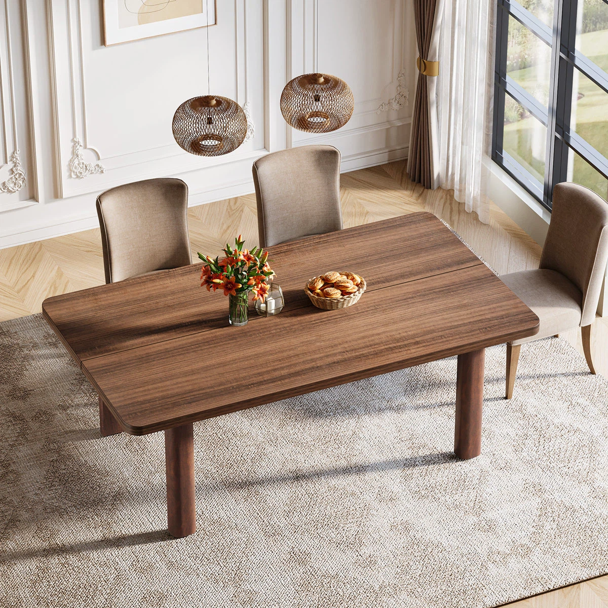 Modern Walnut Dining Table - photo 3