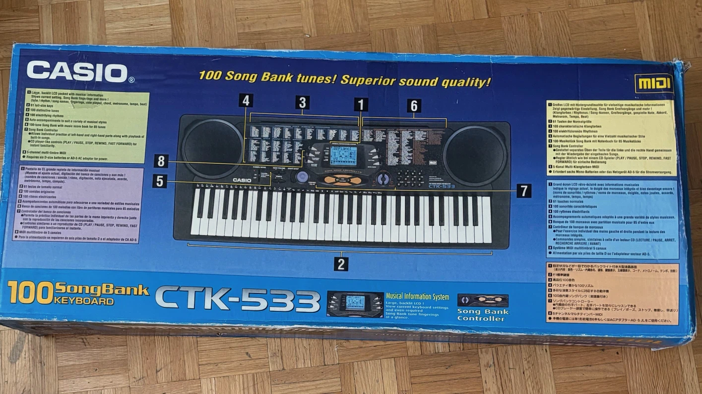Casio CTK-533 Keyboard and Jendan Keyboard Stand