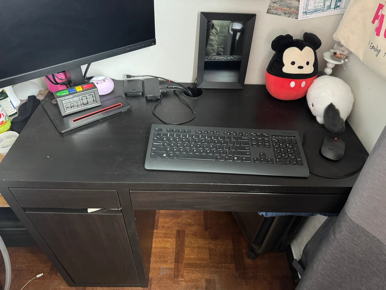 Black desk with storage - photo 4