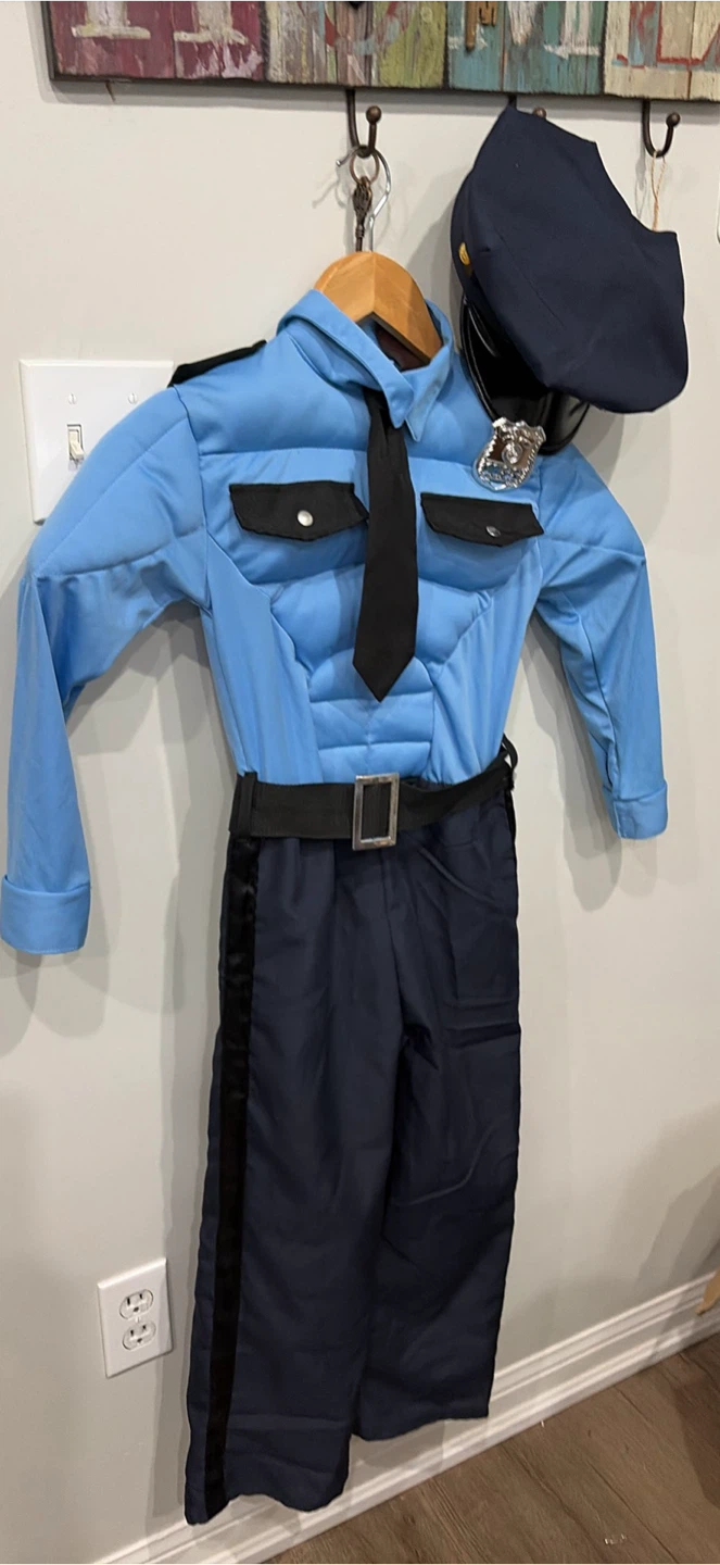 Kids Muscle Police Costume with Hat