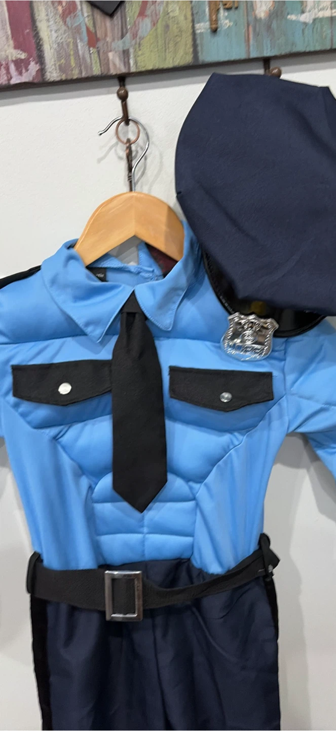Kids Muscle Police Costume with Hat - photo 2