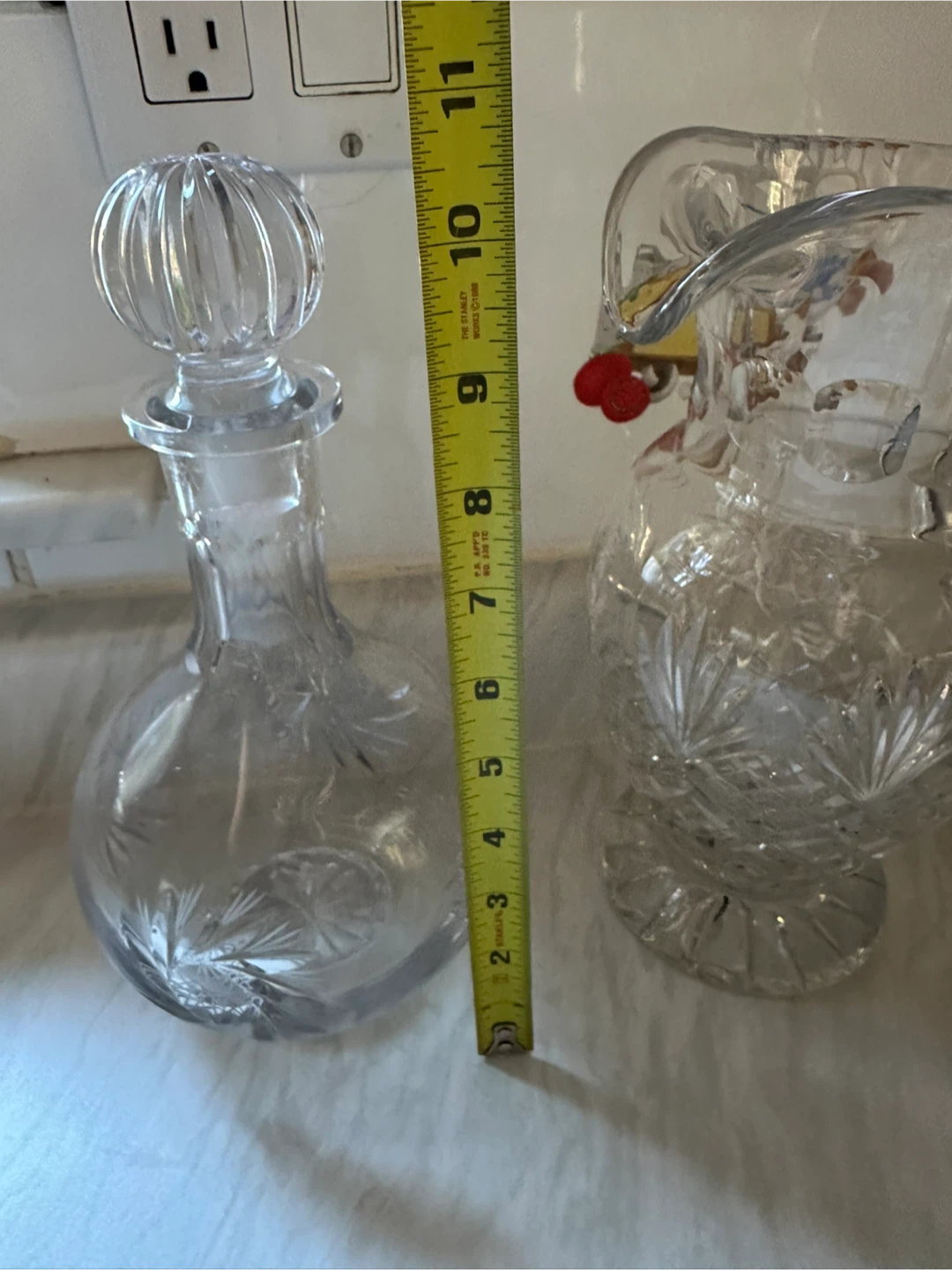 Crystal serving set with pitcher, bowl, and decanter - photo 2