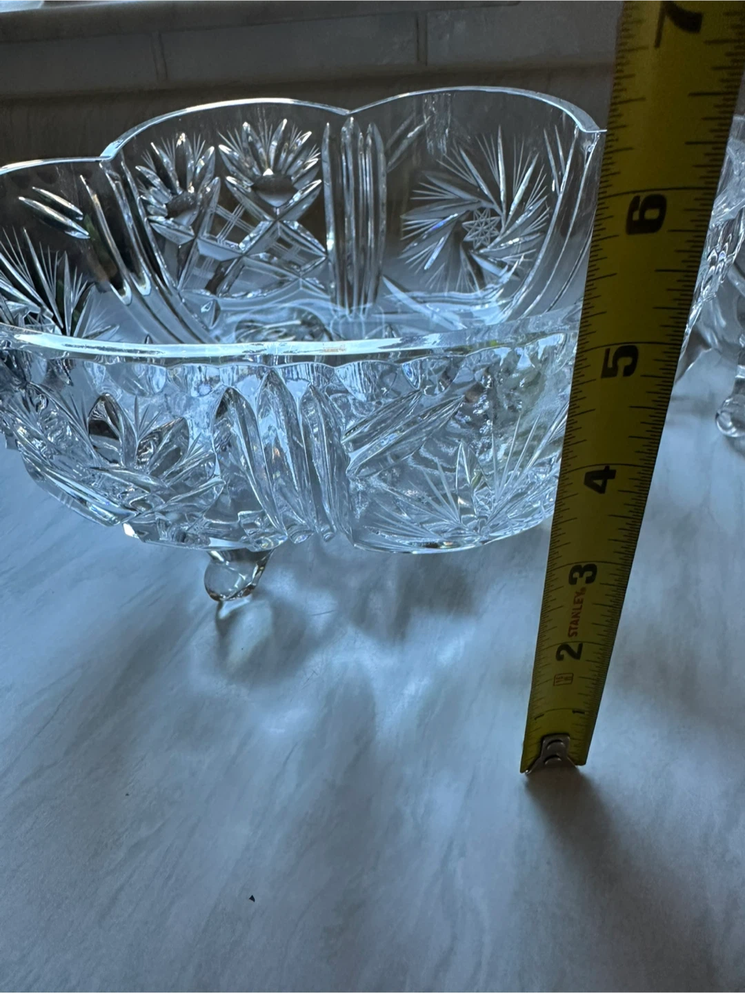 Crystal serving set with pitcher, bowl, and decanter - photo 3