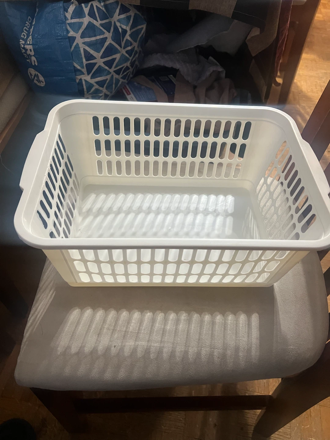 White Plastic Storage Basket