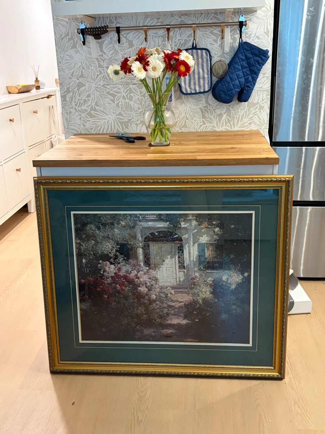 Big Painting with Golden Frame