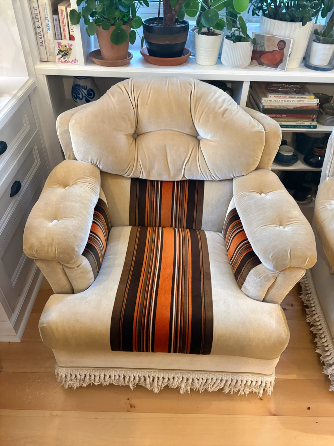 Set of two Vintage Striped Accent Chair - photo 3