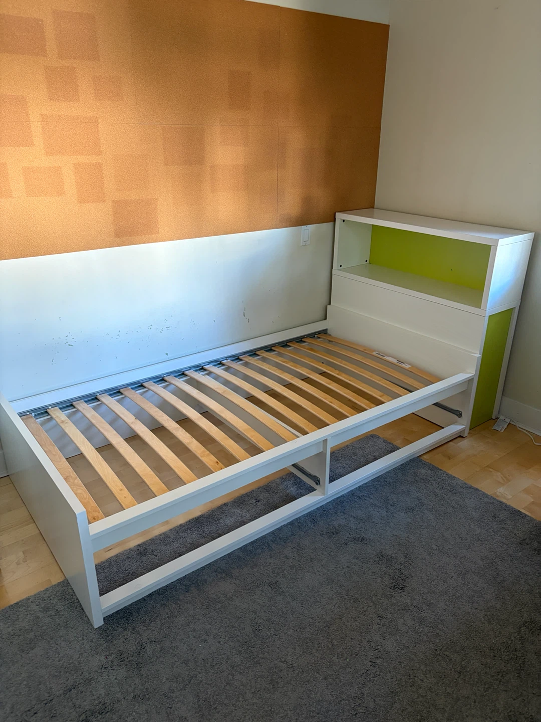 IKEA SLÄKT Twin Bed with Storage + MATRAND Memory Foam Mattress