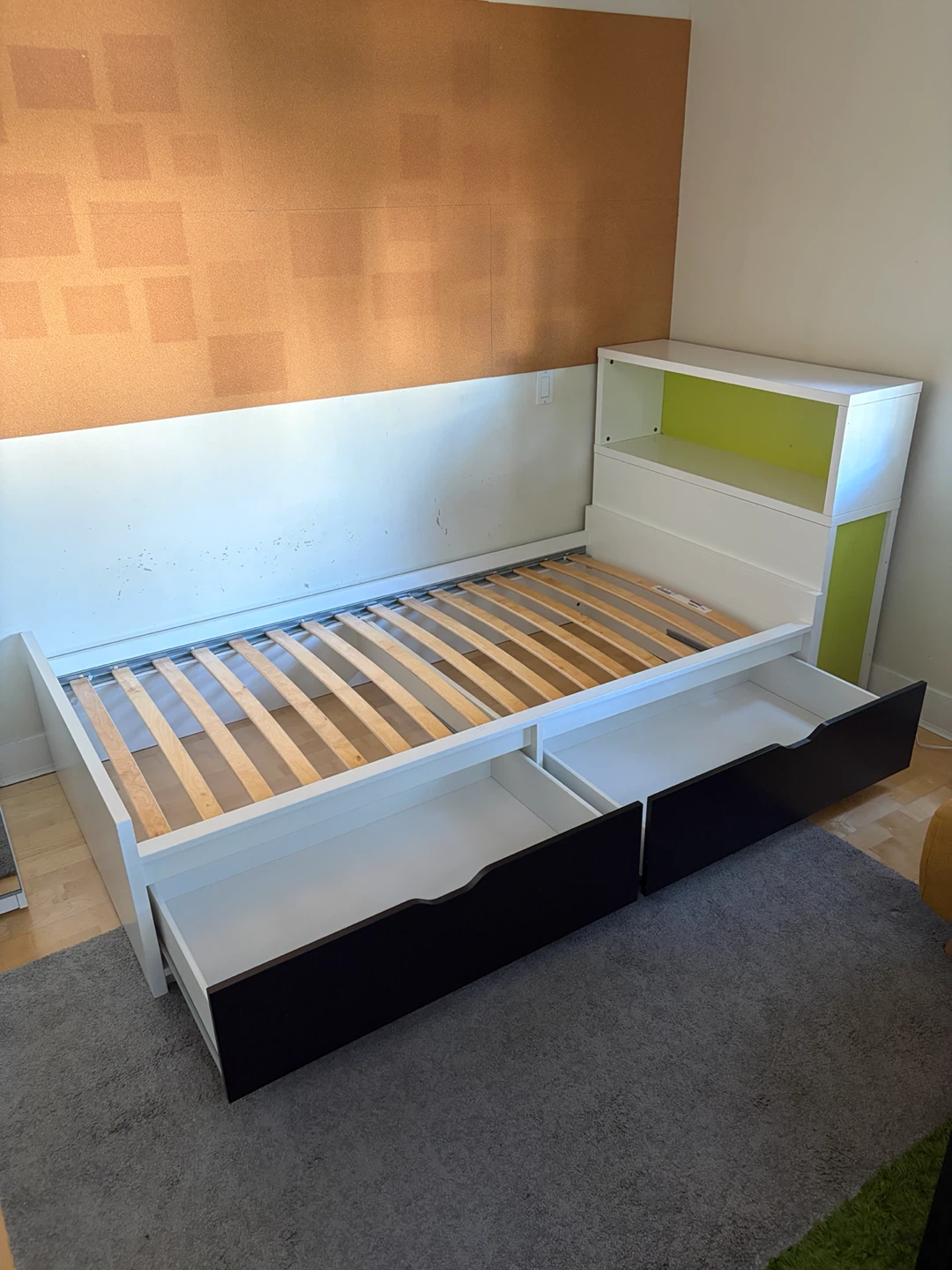 IKEA SLÄKT Twin Bed with Storage + MATRAND Memory Foam Mattress - photo 2