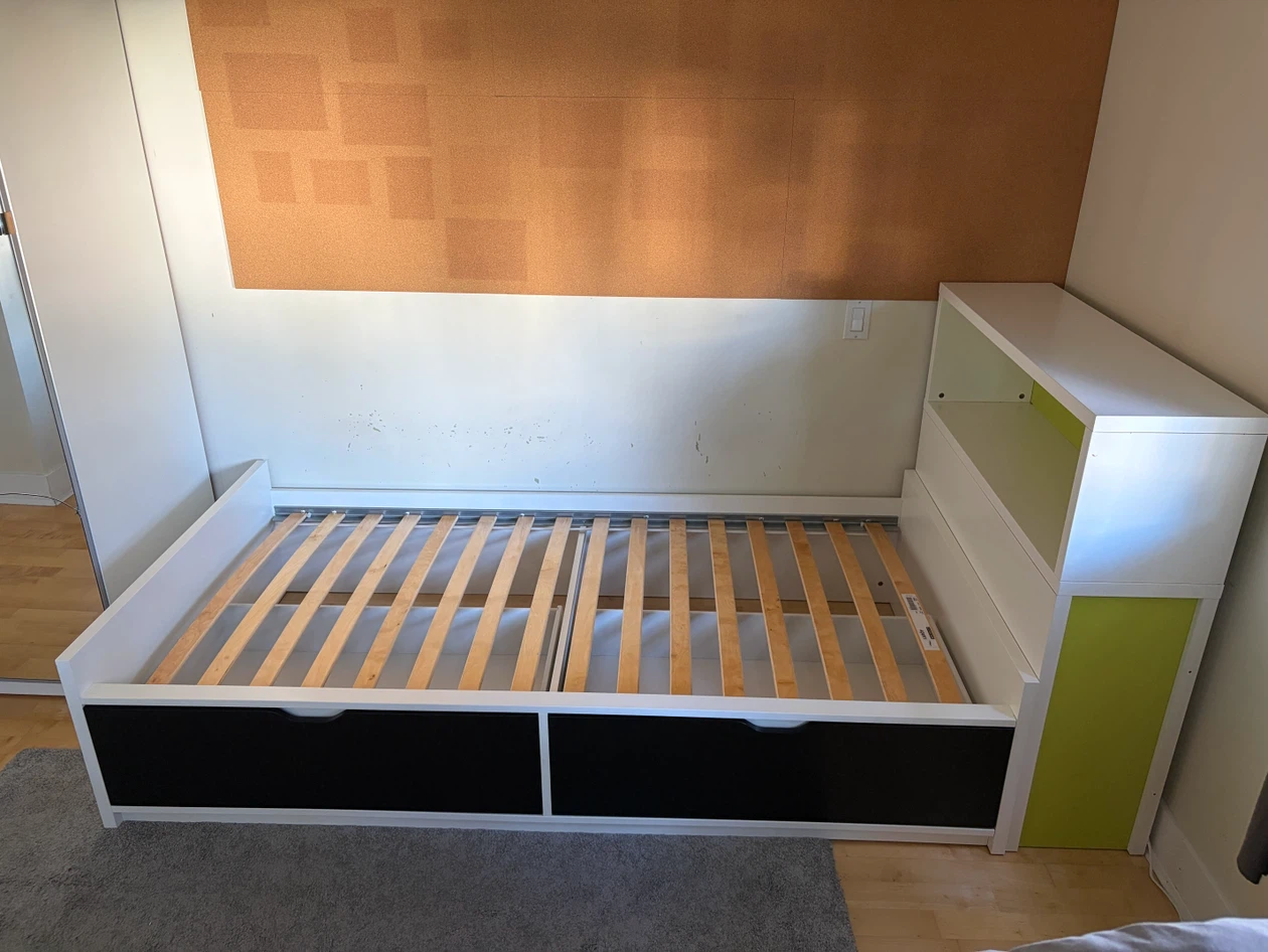 IKEA SLÄKT Twin Bed with Storage + MATRAND Memory Foam Mattress - photo 3