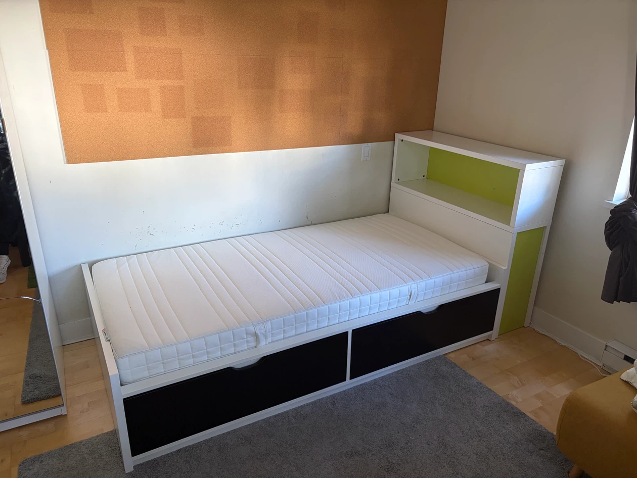 IKEA SLÄKT Twin Bed with Storage + MATRAND Memory Foam Mattress - photo 5