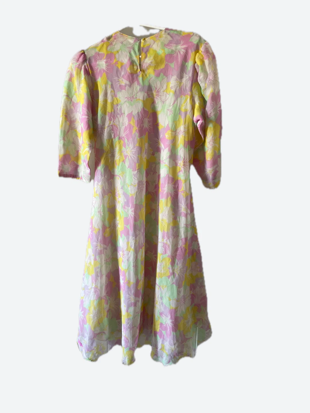 Vintage Pastel Floral Midi Dress - photo 2