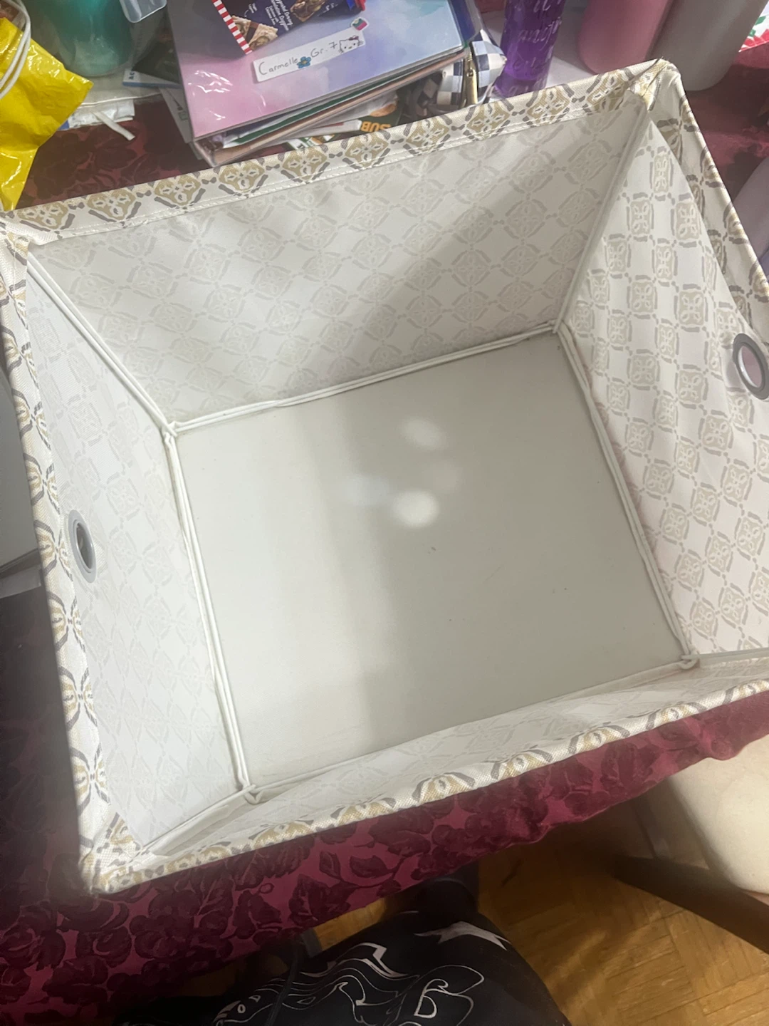 Decorative fabric storage bin - photo 3