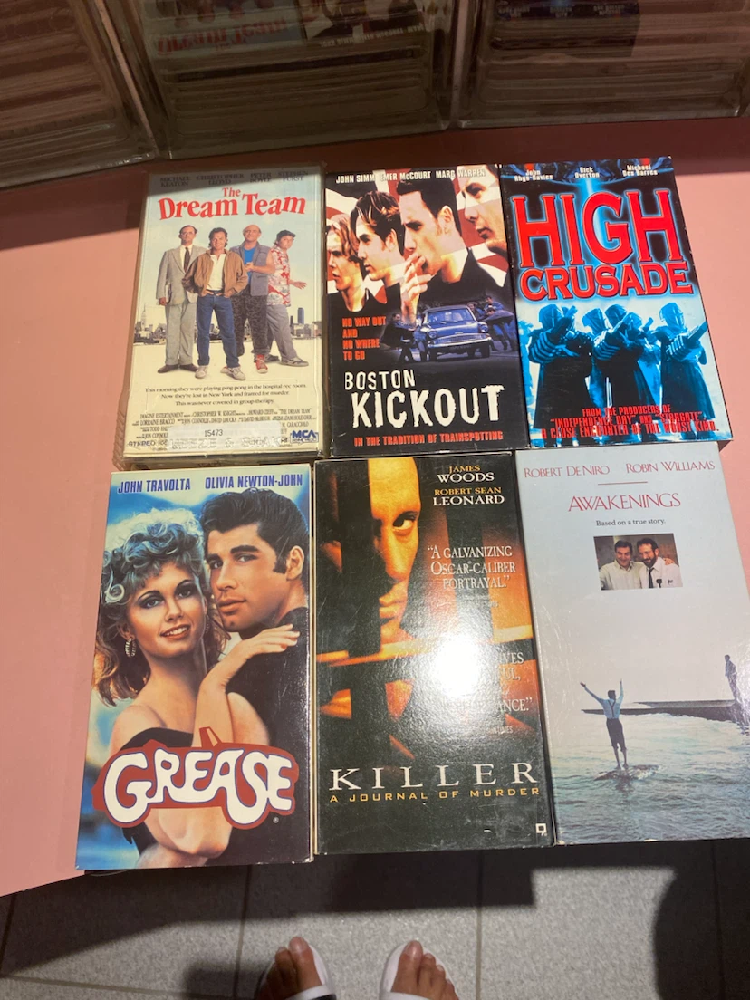 Set of 6 Vintage VHS Movies