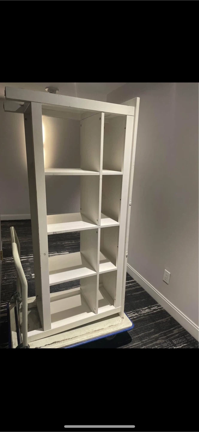 White 8-Cube Storage Shelf