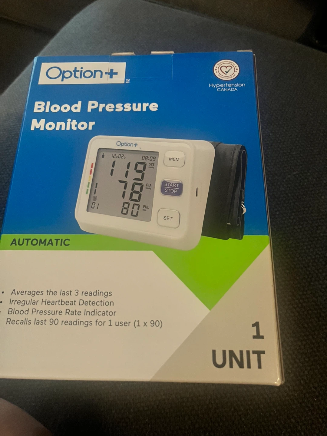 Option+ Automatic Blood Pressure Monitor