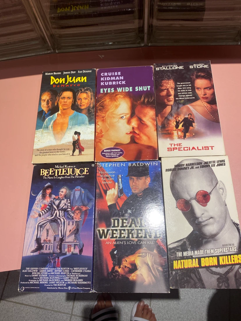 Set of 6 Vintage VHS Movies
