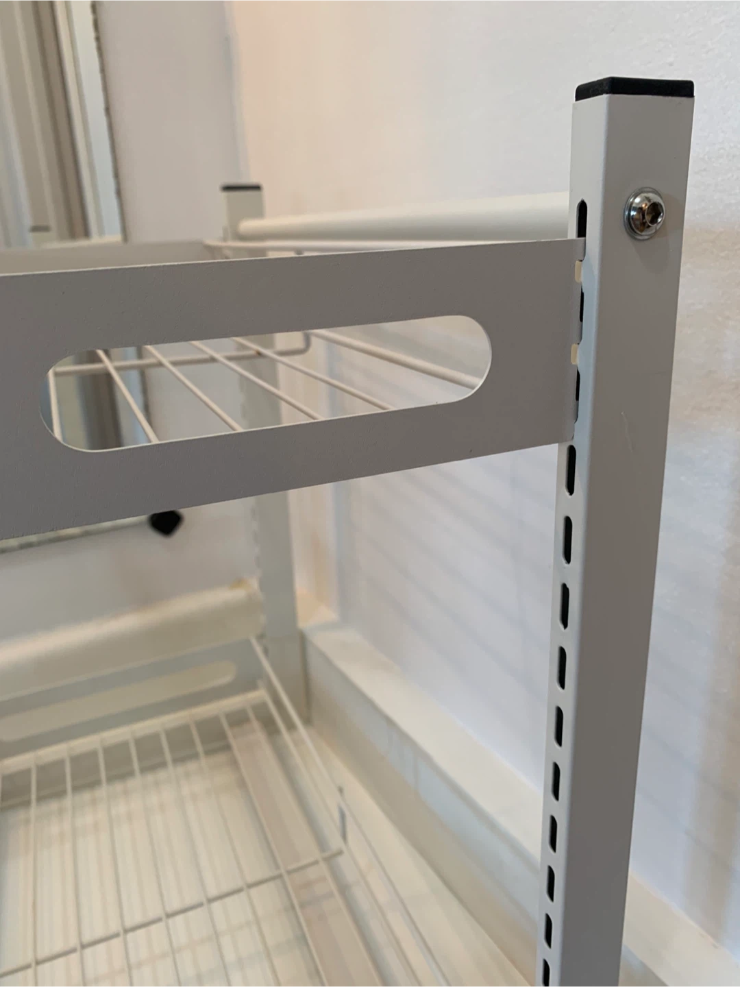 Two-Tier White Metal Undersink Shelf - photo 2