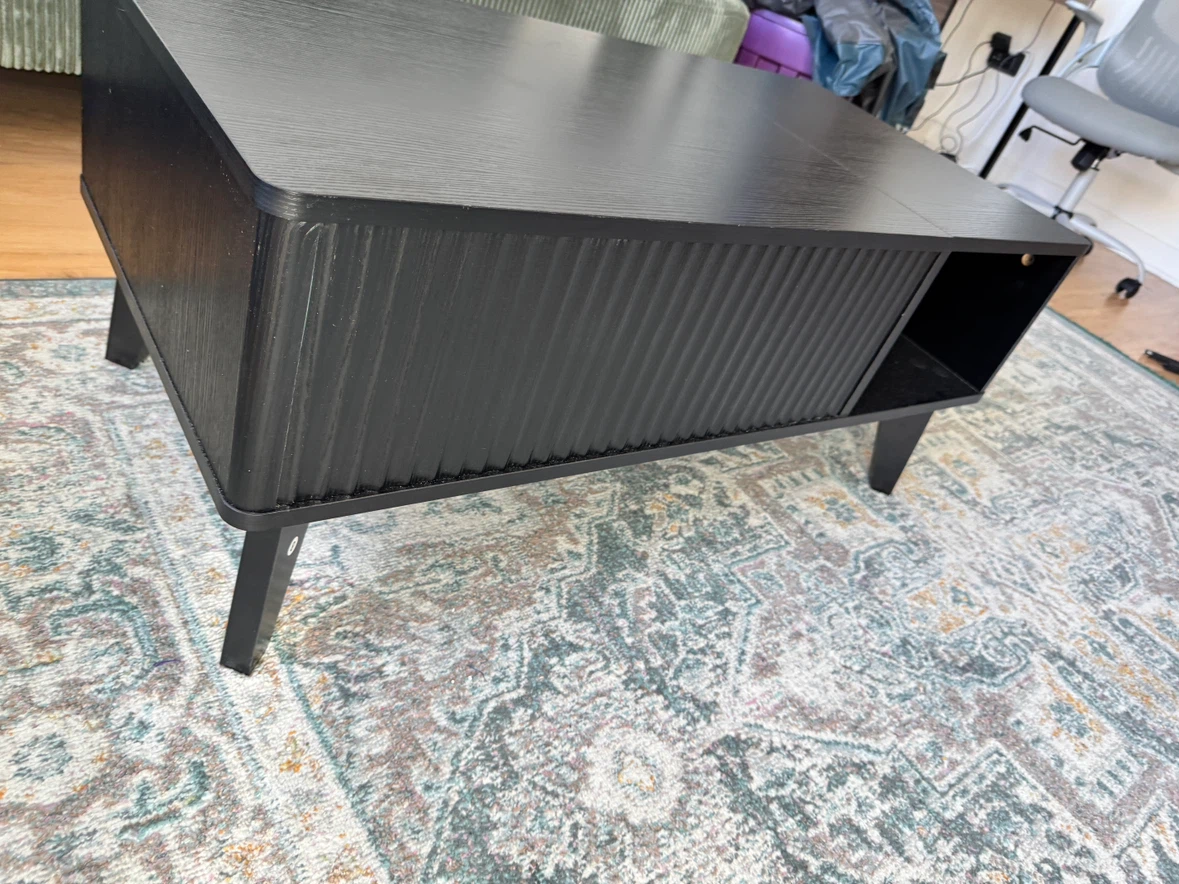 Black Lift-Top Coffee Table with Storage