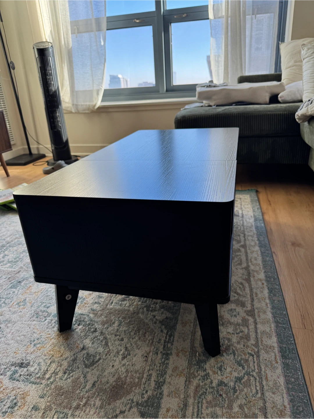 Black Lift-Top Coffee Table with Storage - photo 5