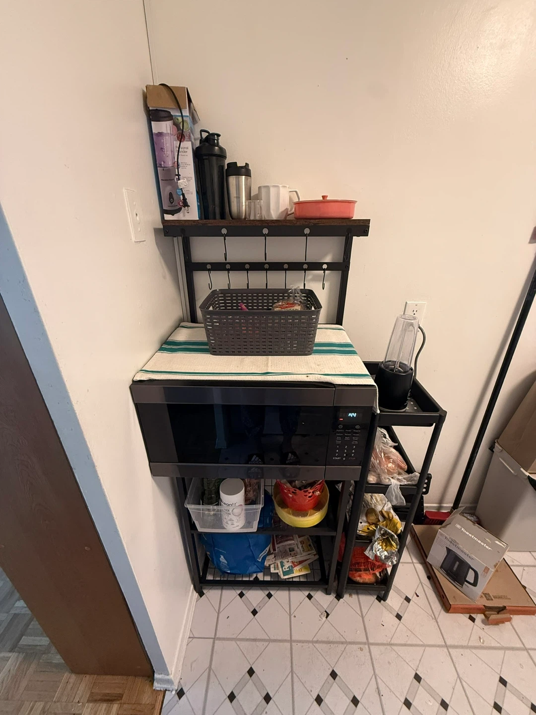 Black Metal Kitchen Coffee Bar