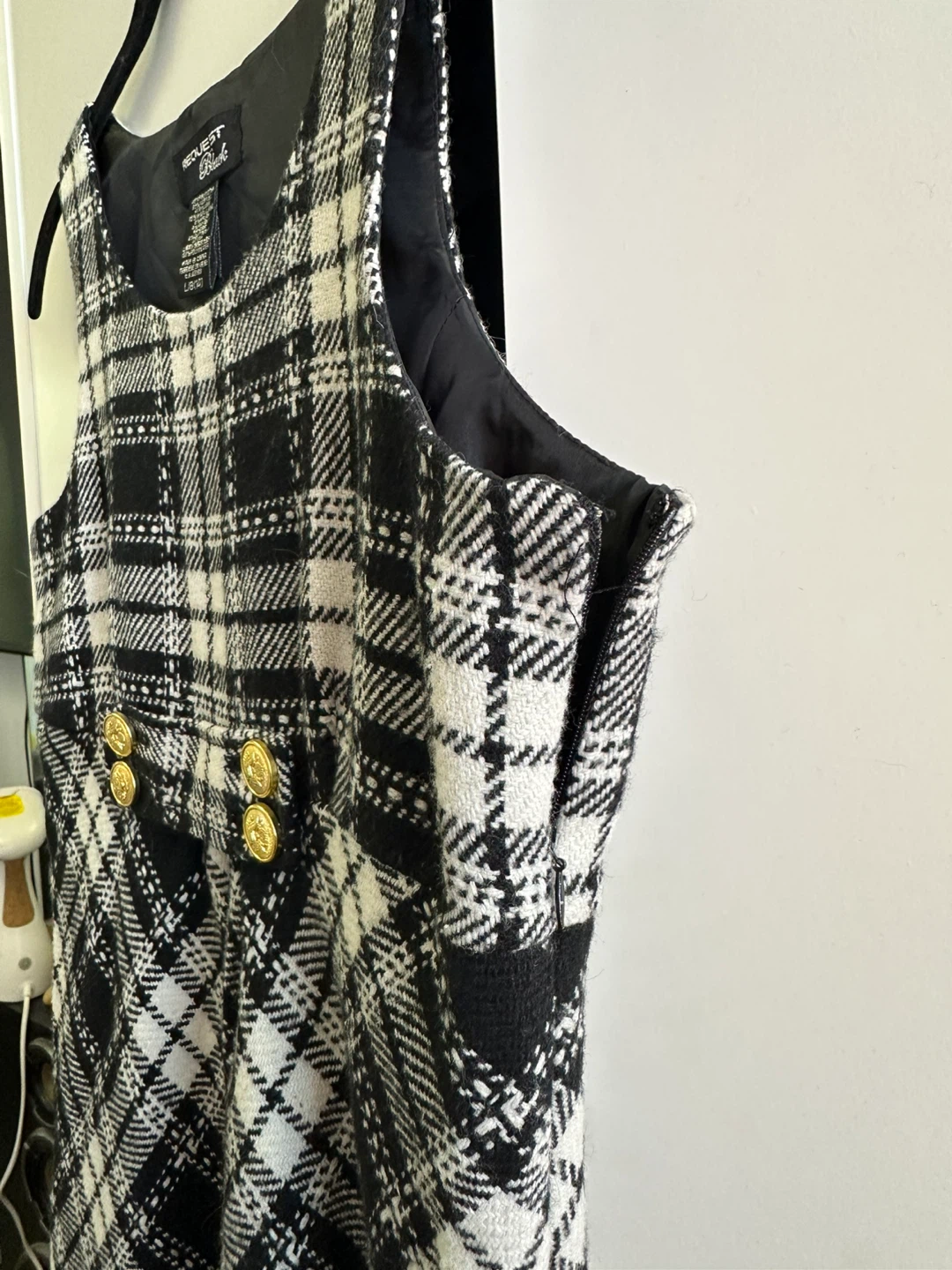 Request Black Plaid Sleeveless Dress - photo 2