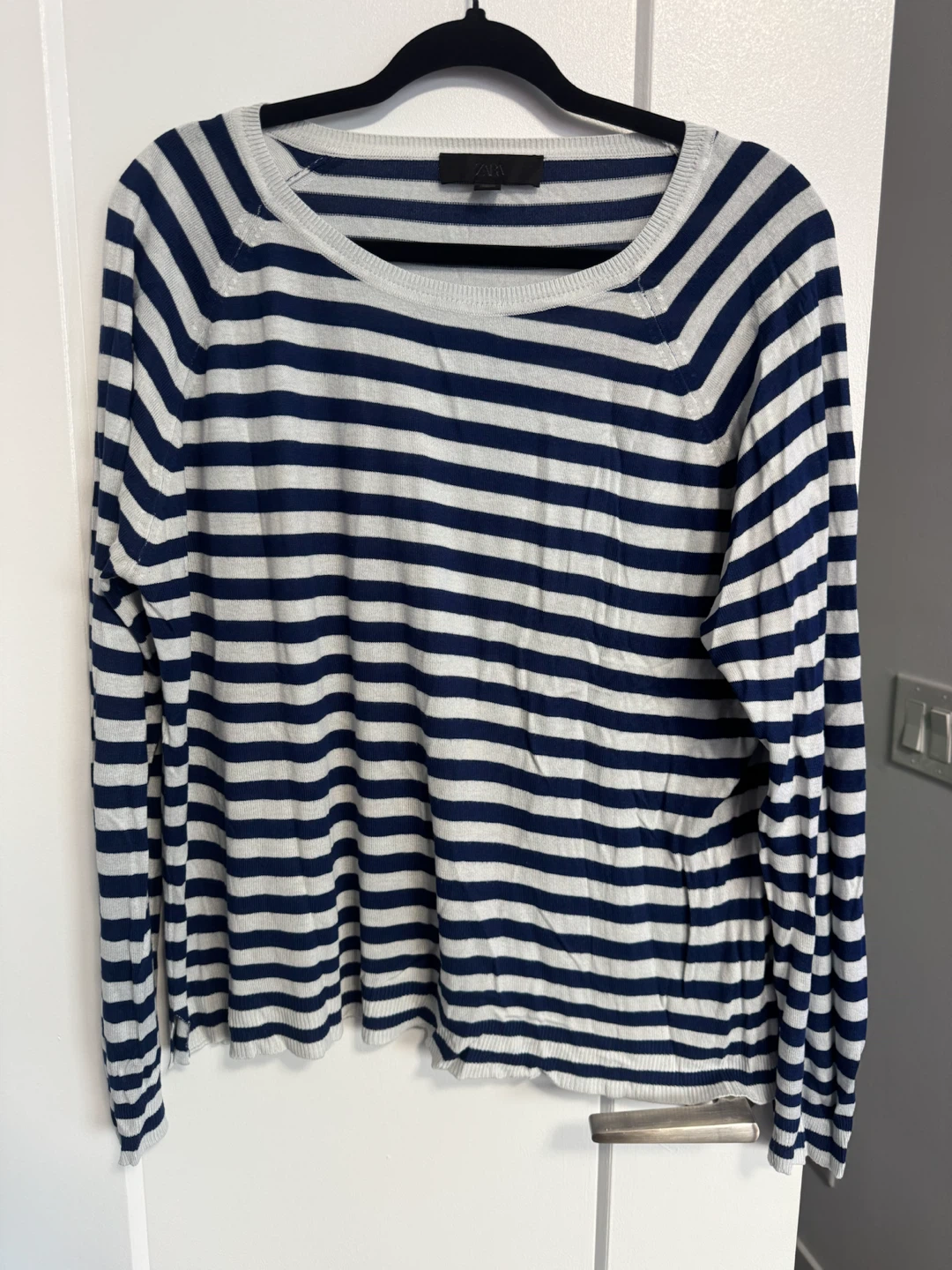 Zara Striped Long-Sleeve Sweater