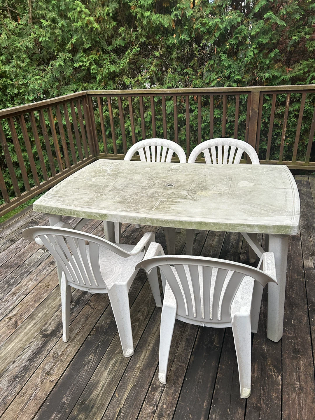 Outdoor patio dining set with 4 chairs - photo 2