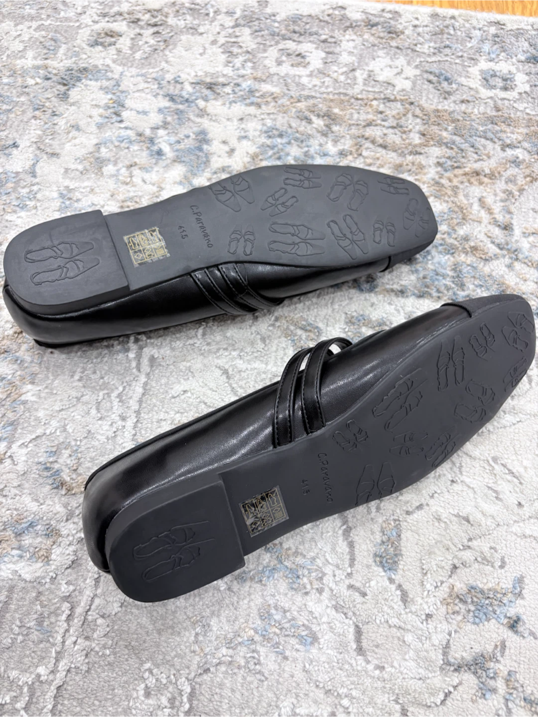C.Paravano Black Mary Jane Flats - photo 2