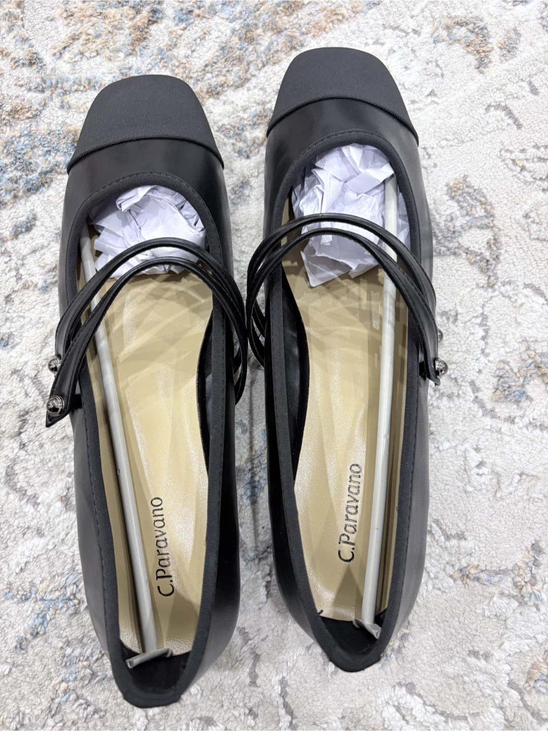 C.Paravano Black Mary Jane Flats - photo 3
