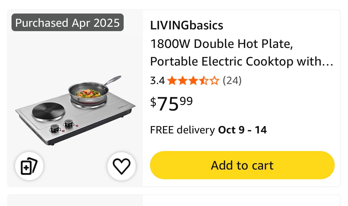 Brand New LIVING basics Double Ceramic Hob in original box - photo 4