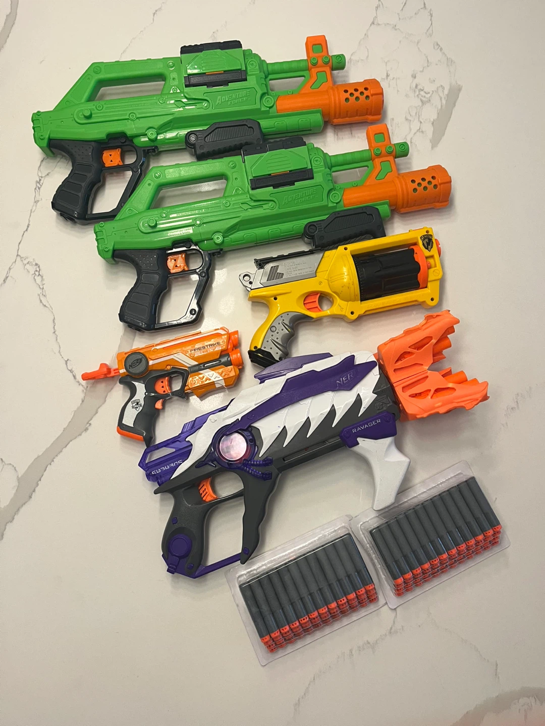 Assorted Nerf and Adventure Force Blaster Set