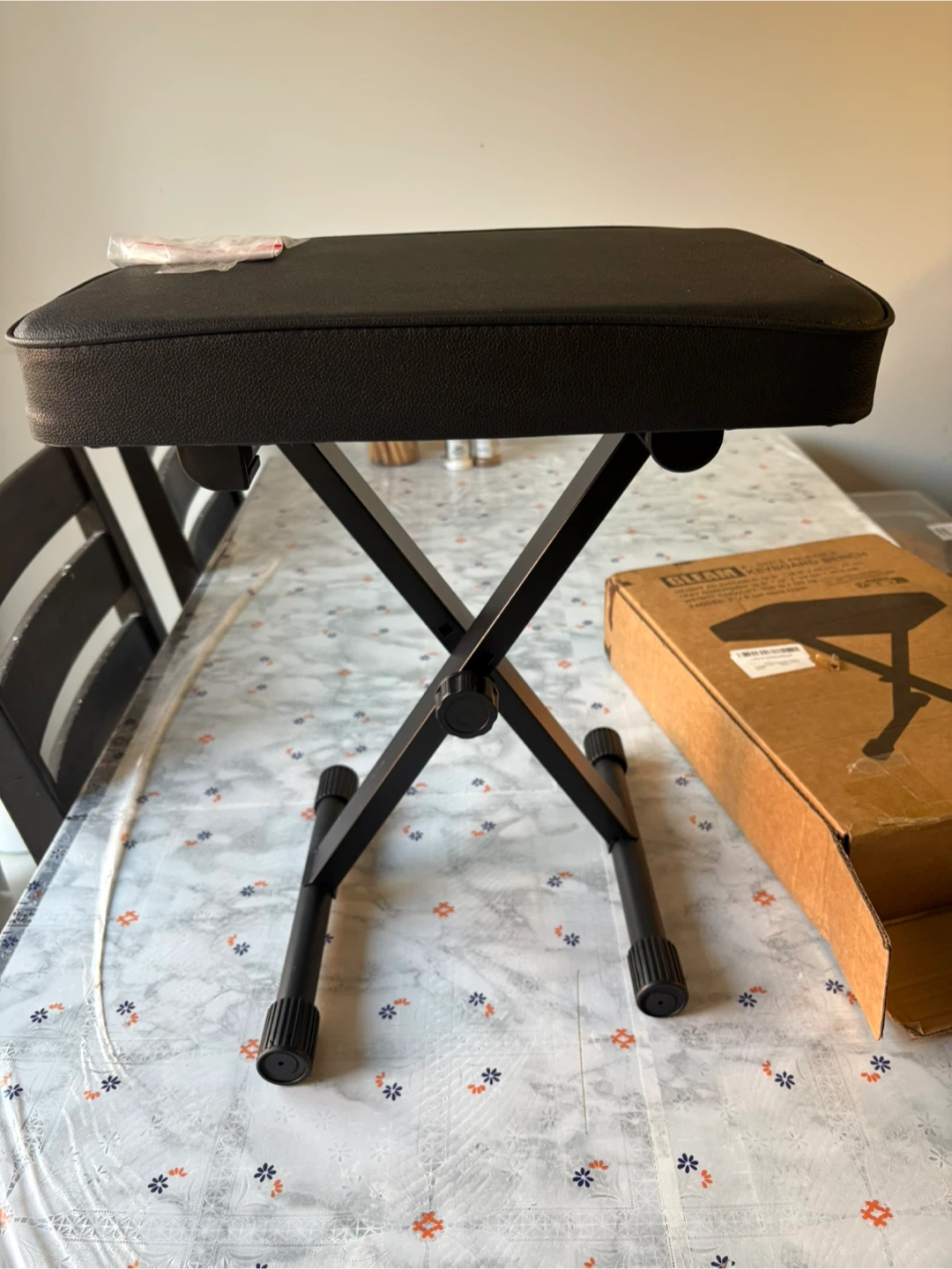 New GLEAM Adjustable Folding Keyboard Bench – Black - photo 2