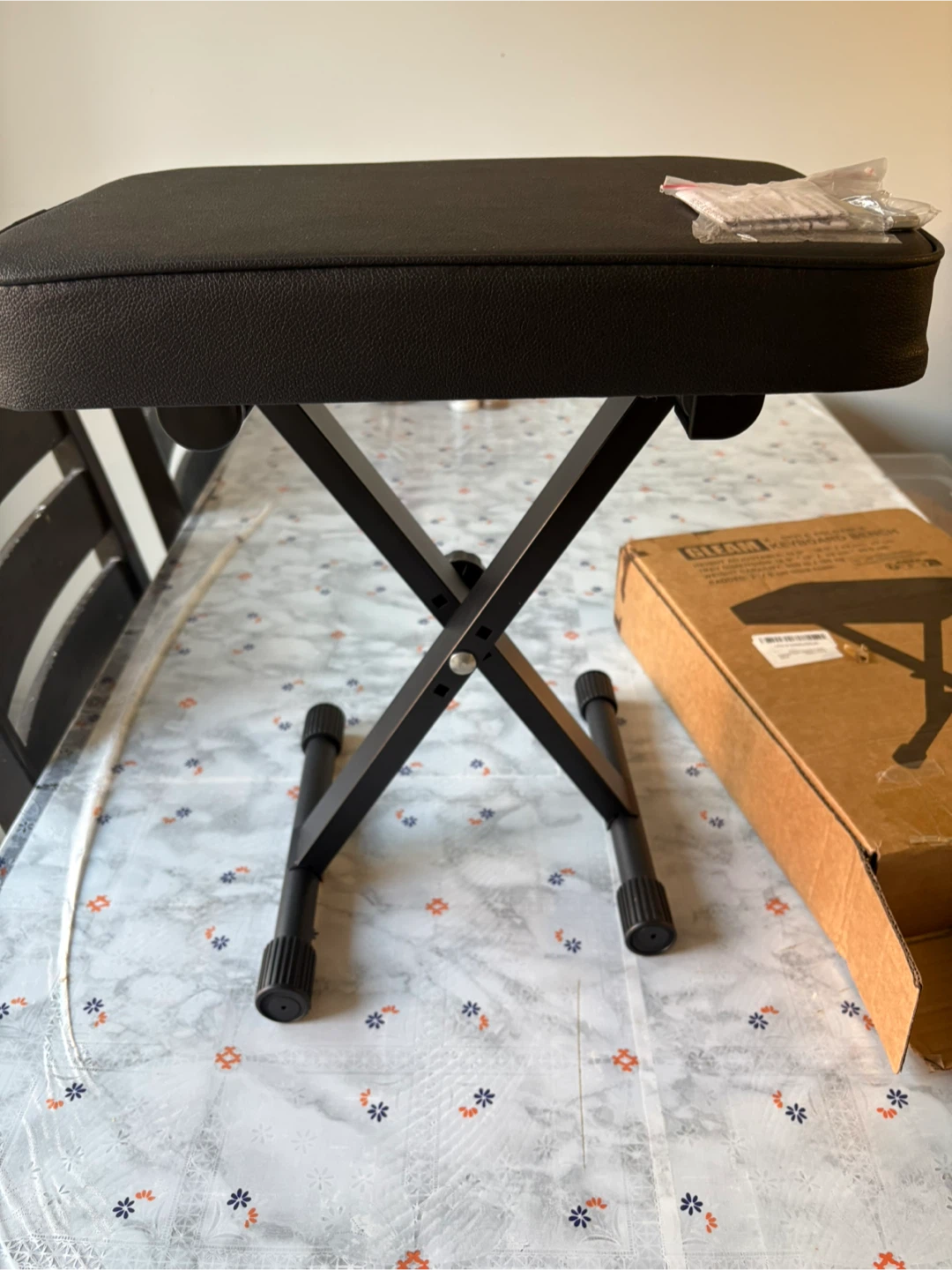 New GLEAM Adjustable Folding Keyboard Bench – Black - photo 3