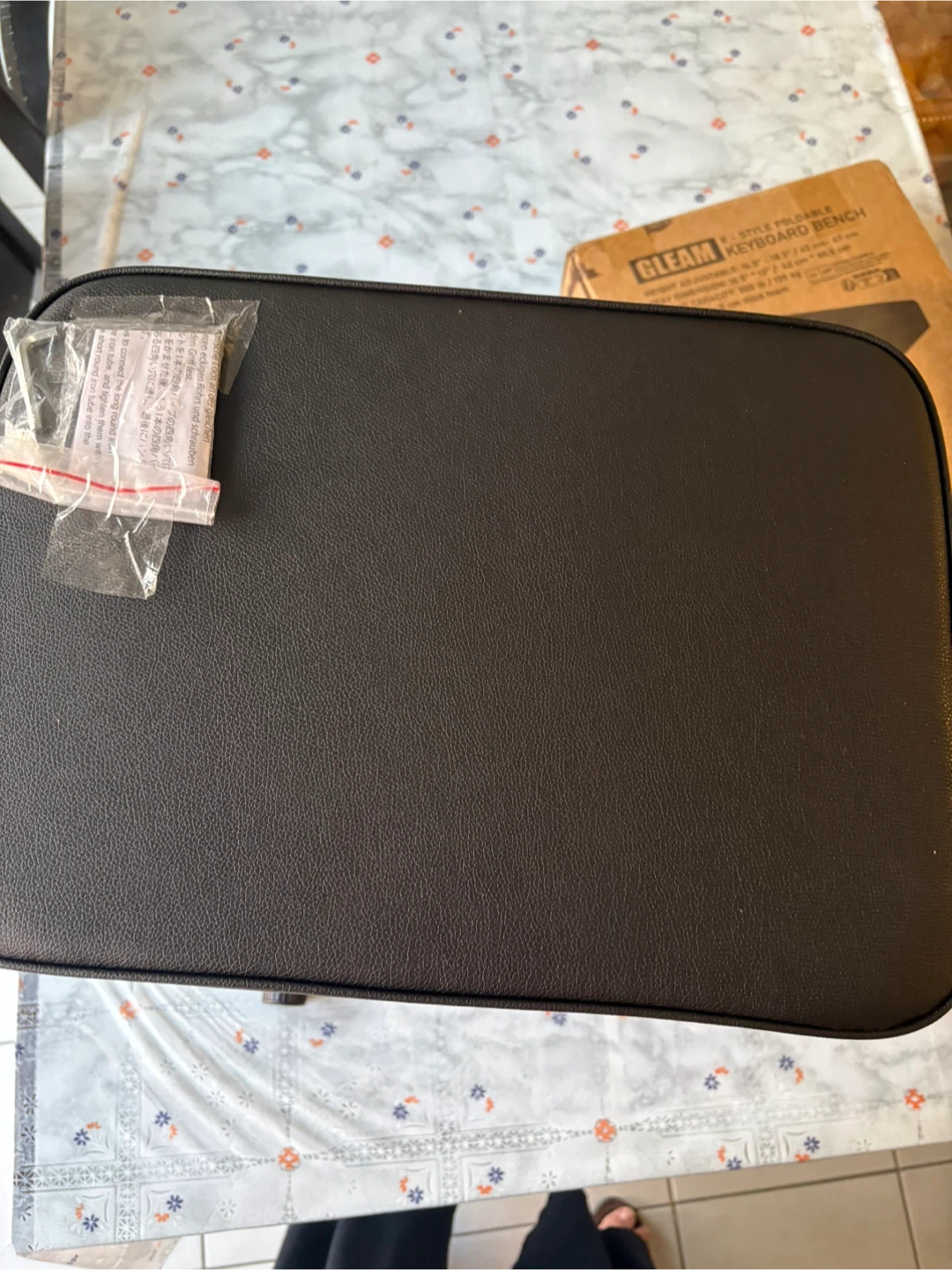 New GLEAM Adjustable Folding Keyboard Bench – Black - photo 4