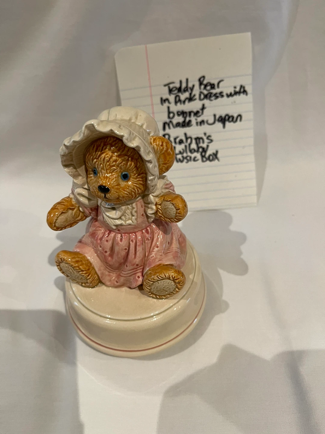 Vintage Ceramic Teddy Bear Musical Box - photo 2