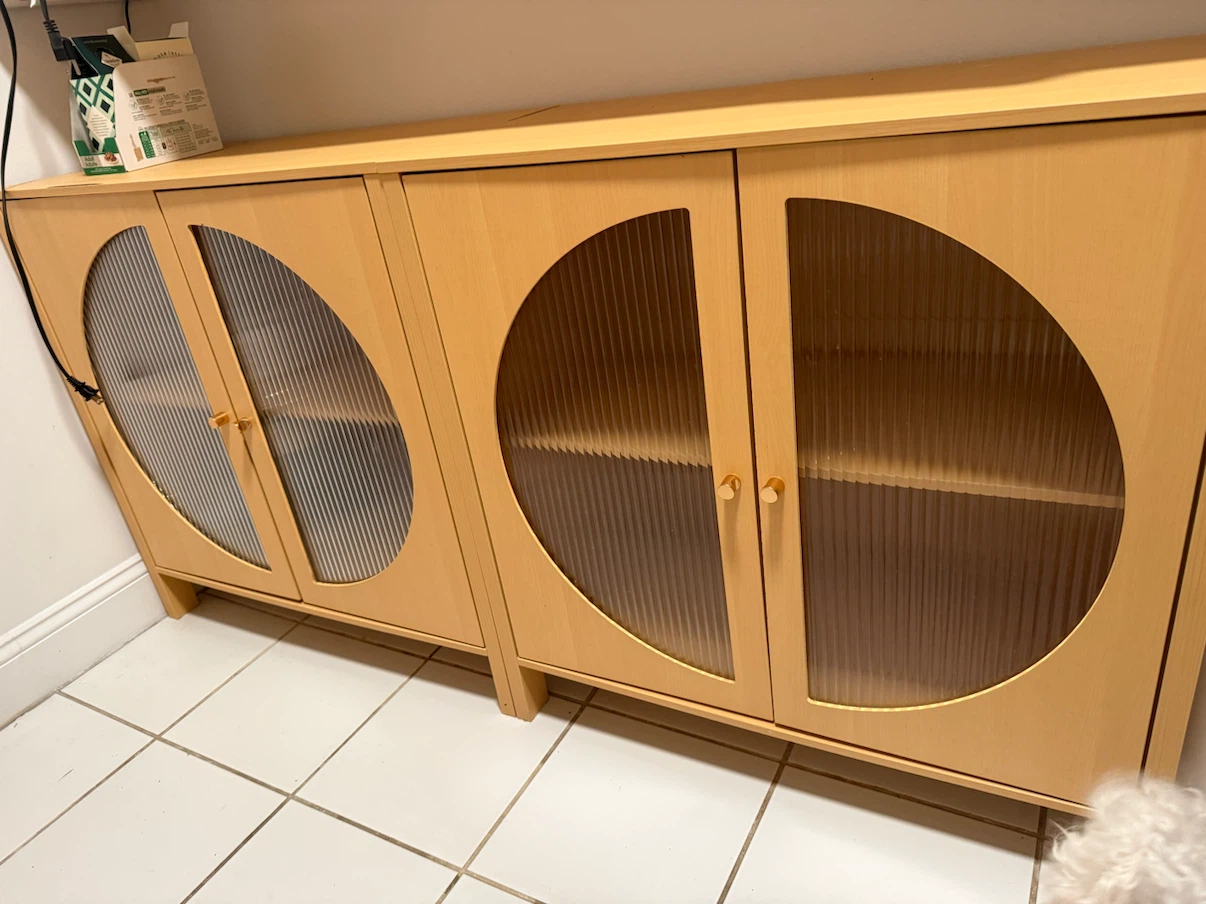 Cabinet with Fluted Glass