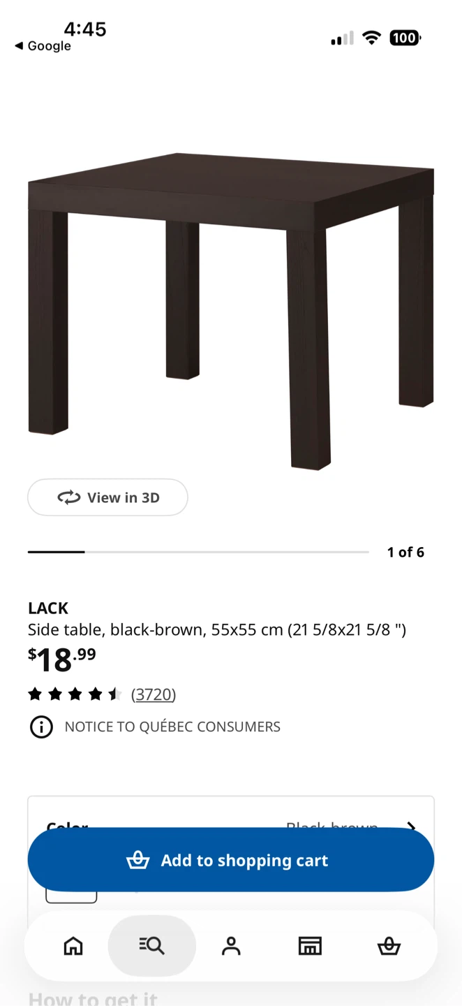 Its 2 table IKEA LACK Side Table Black-Brown