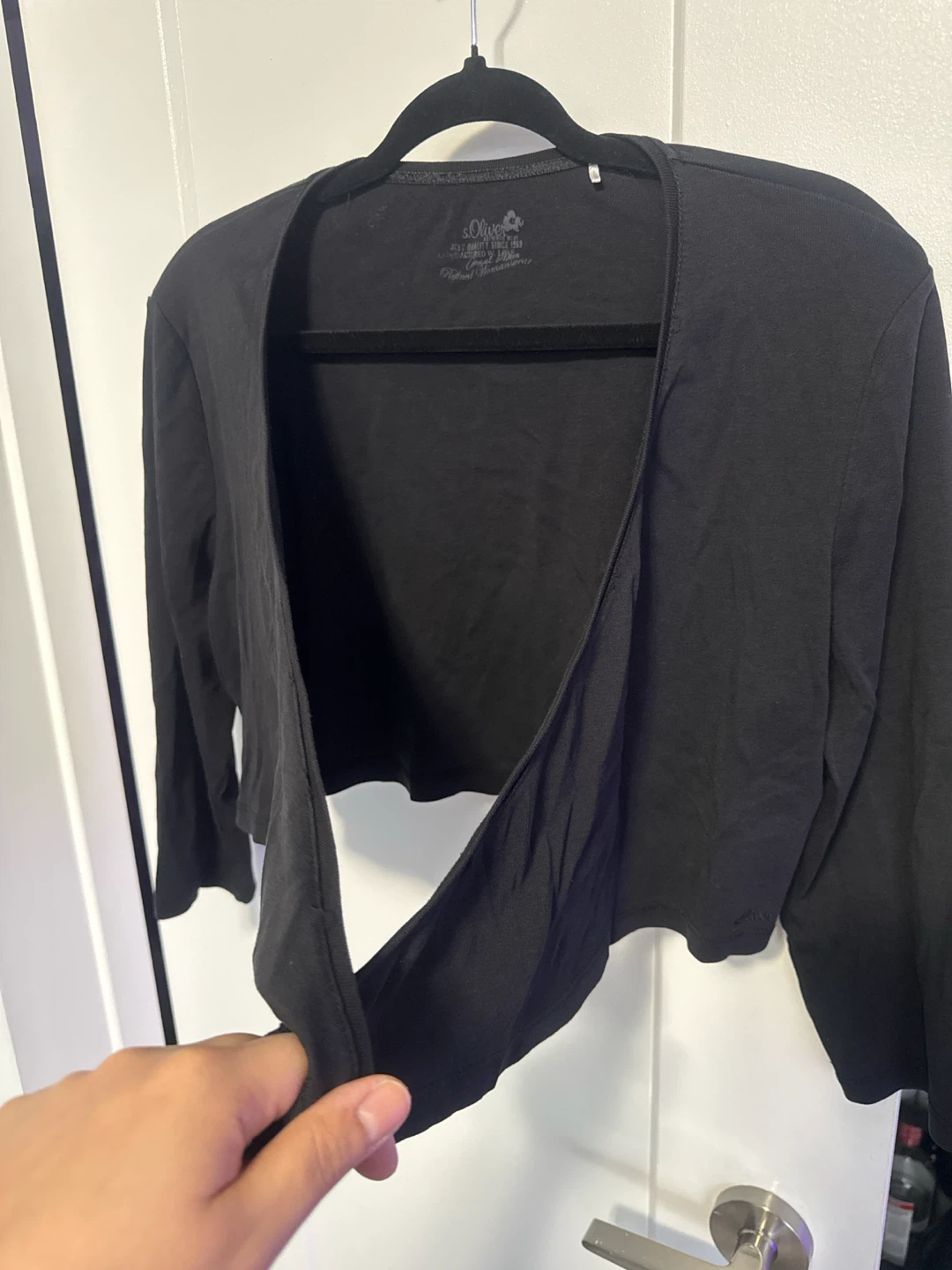 s.Oliver black tie-front top - photo 3