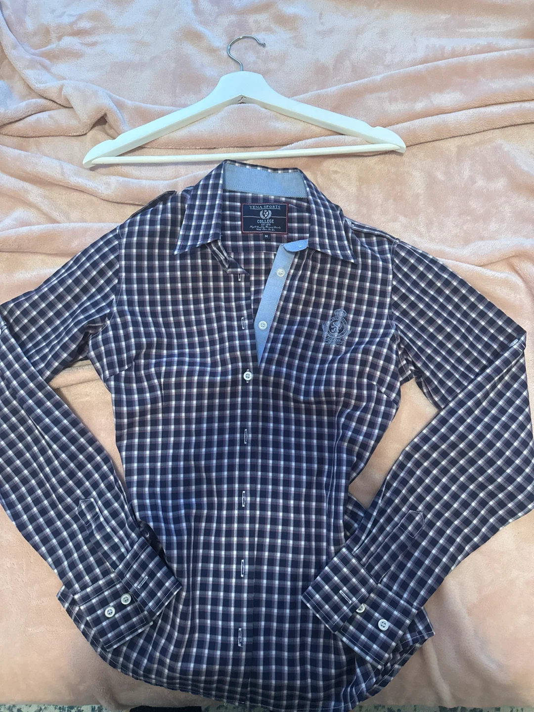 Vena Sports Plaid Button-Down Shirt