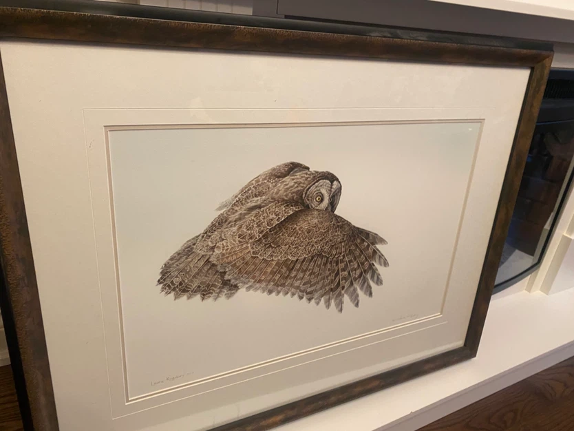 Laura Kingsbury Framed Owl Print