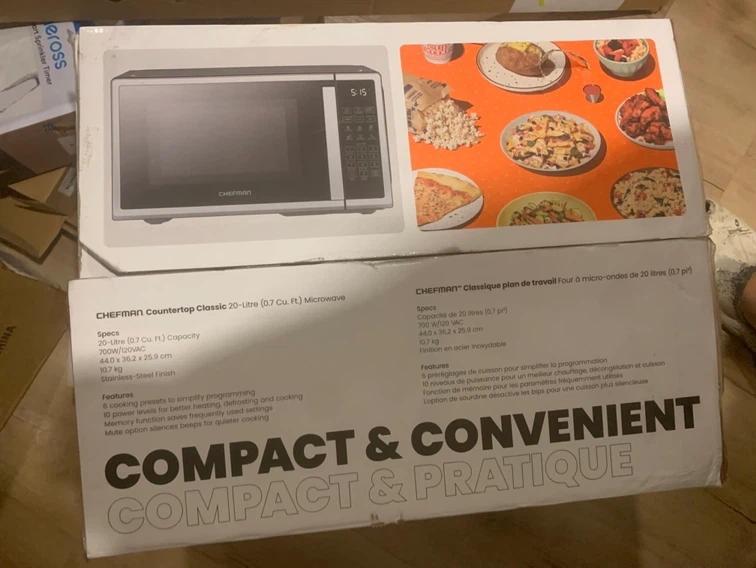 Chefman Countertop Classic 20L Microwave - photo 2