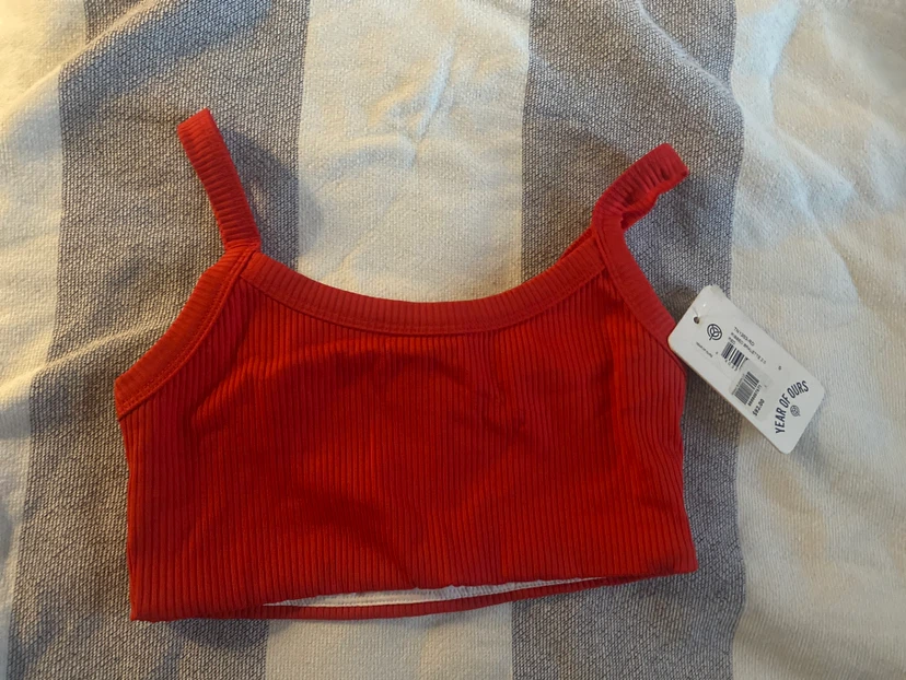 Year of Ours Ribbed Bralette Red