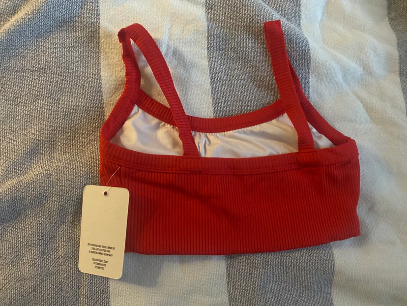 Year of Ours Ribbed Bralette Red - photo 2
