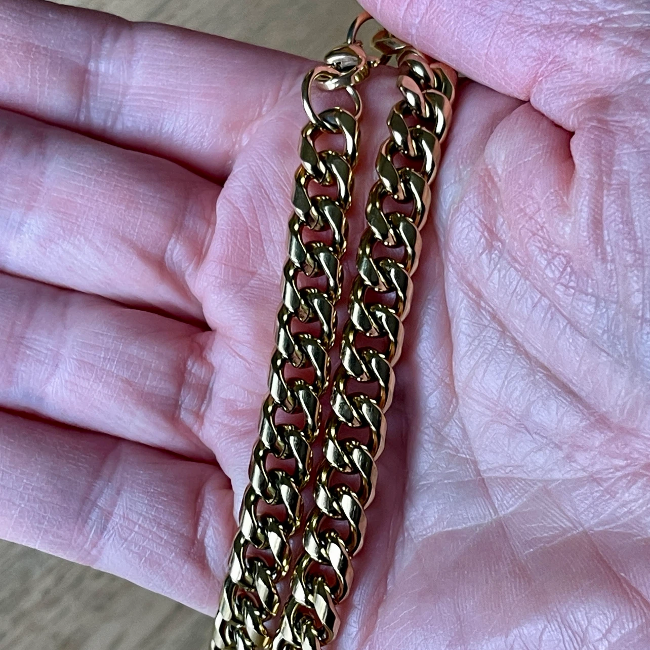 Cuban link stainless steel chain necklace - photo 4