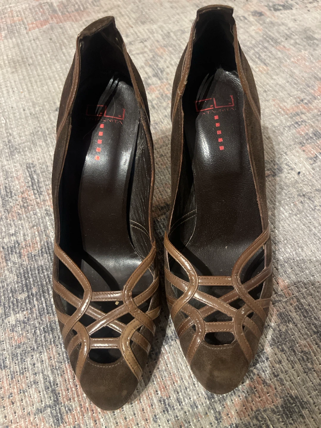 Centaunita Suede Heels Brown