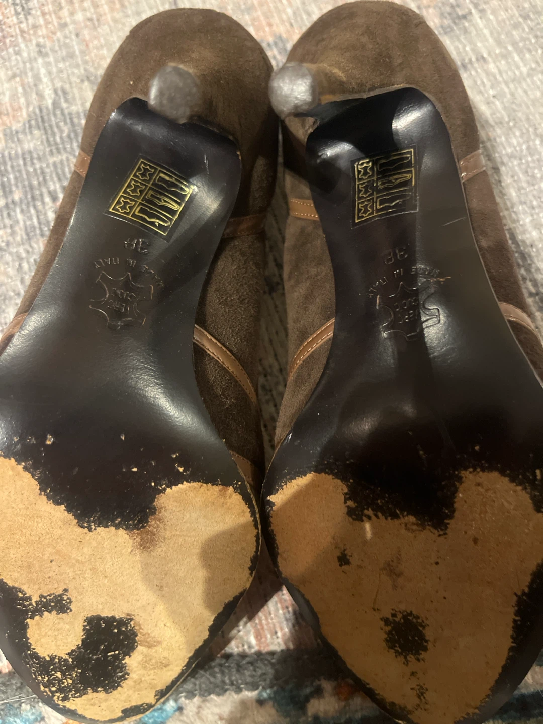 Centaunita Suede Heels Brown - photo 3