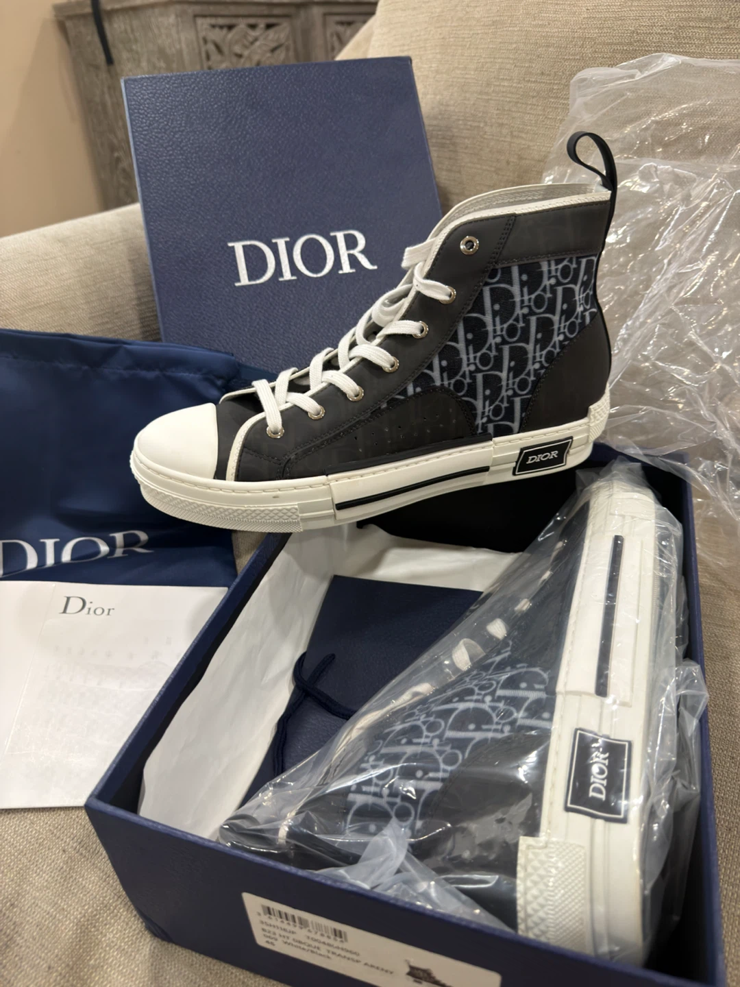Dior B23 High-Top Sneakers Size 45 - photo 2