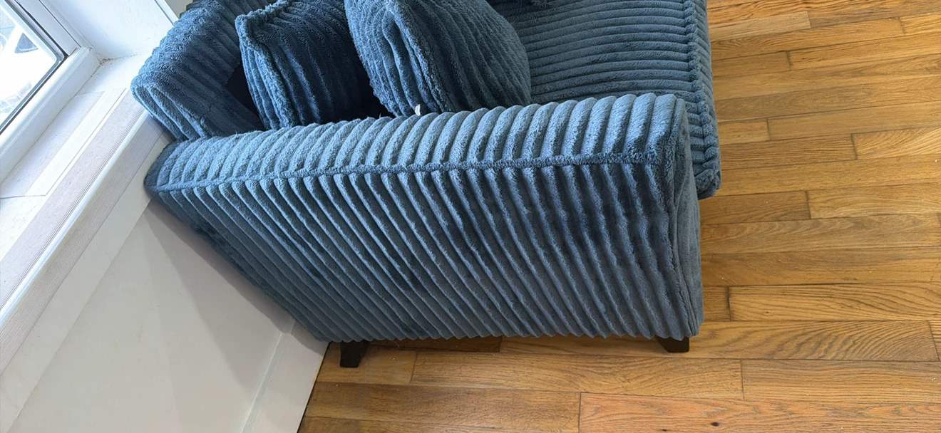 Blue Corduroy Armchair - photo 2